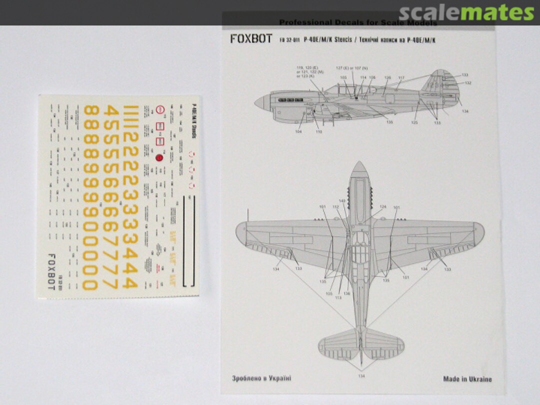 Boxart P-40E/M/K Stencils 32-011 Foxbot Boxart P-40E/M/K Stencils 32-011 Foxbot