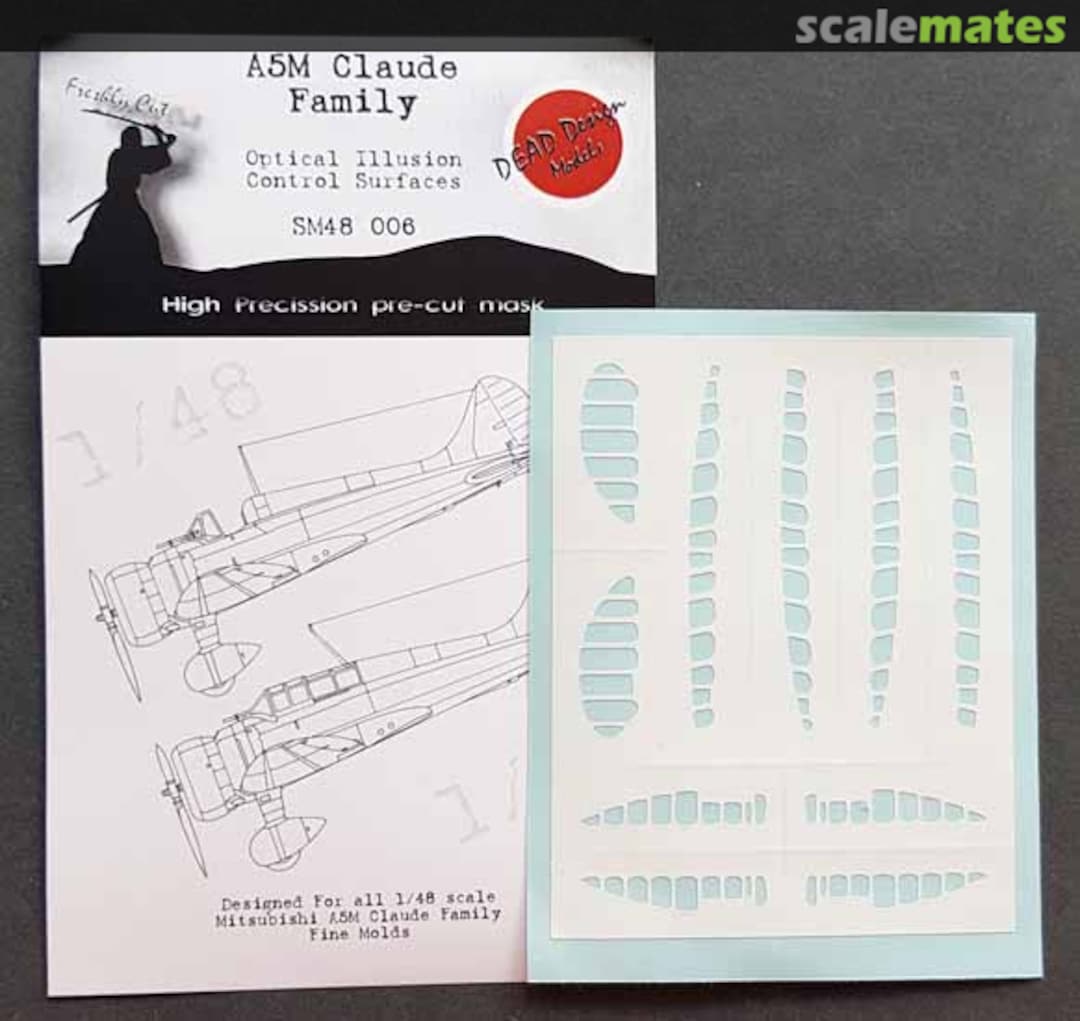 Boxart Mitsubishi A5M 'Claude' Control Surfaces Masks SM48006 DEAD Design Models