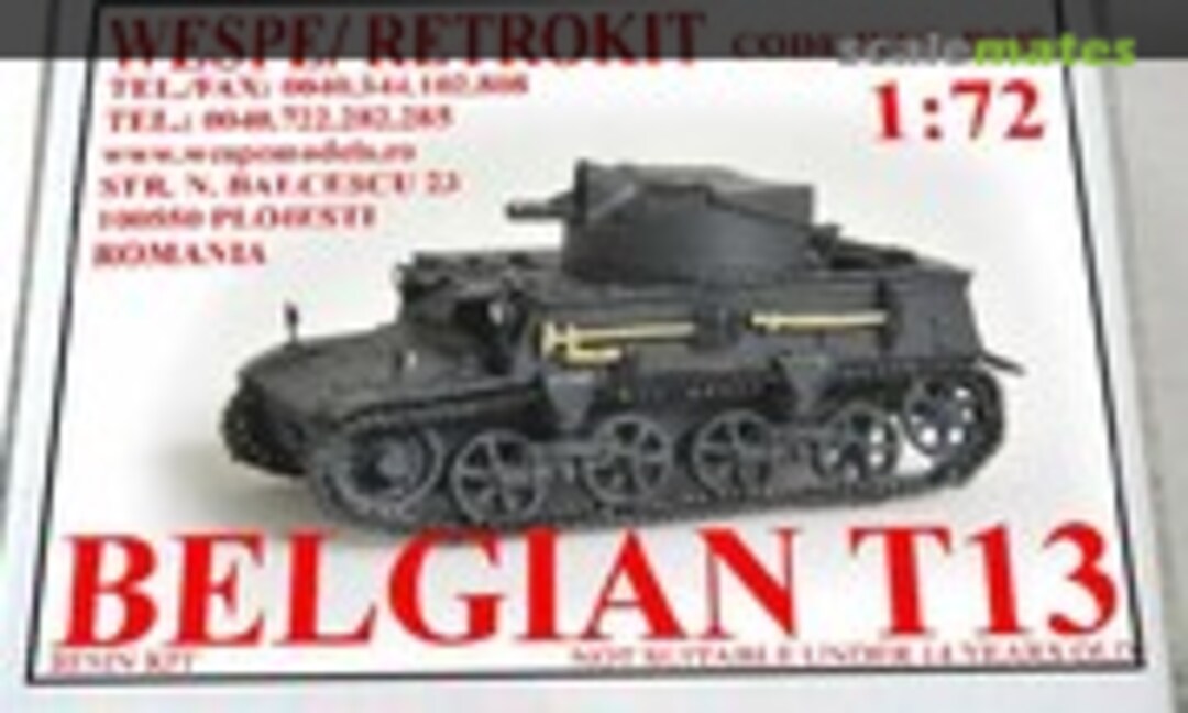 1:72 Belgian T13 (Wespe Models R049) R049