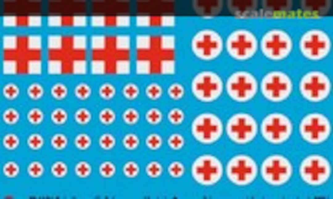 1:48 Rote Kreuze für Fahrzeuge (Peddinghaus-Decals EP 1196) EP 1196