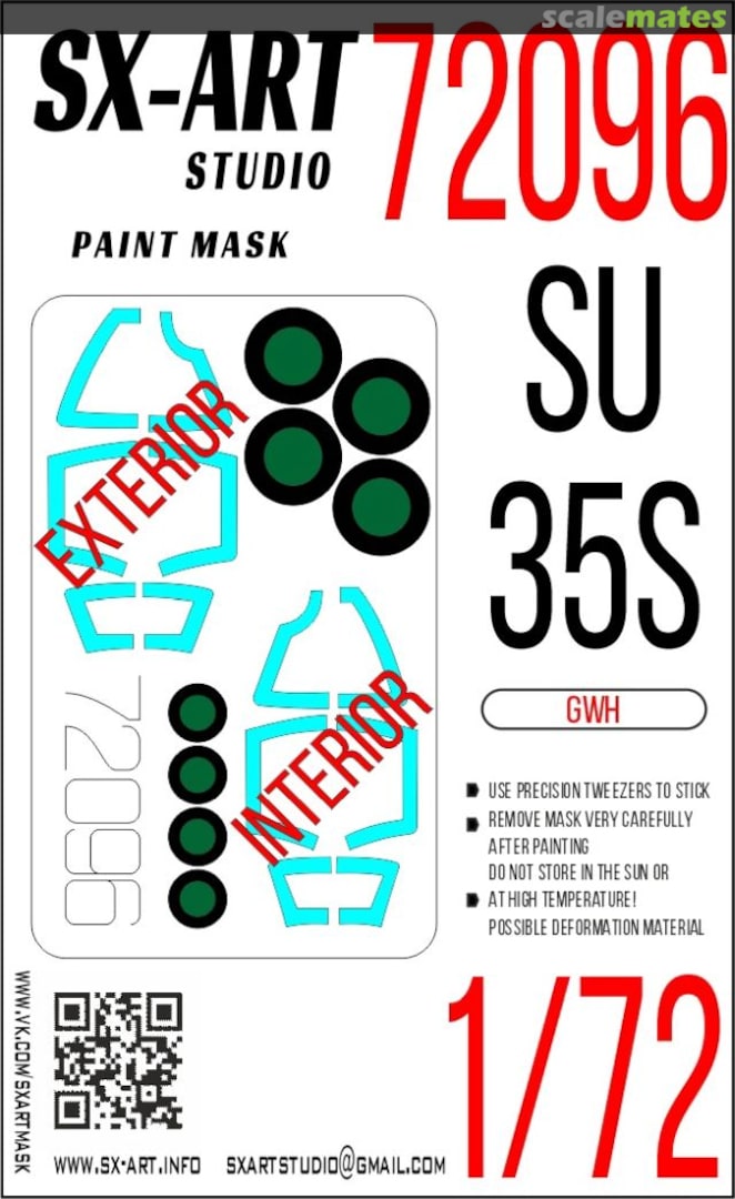 Boxart SU35S masks 72096 SX-Art Boxart SU35S masks 72096 SX-Art