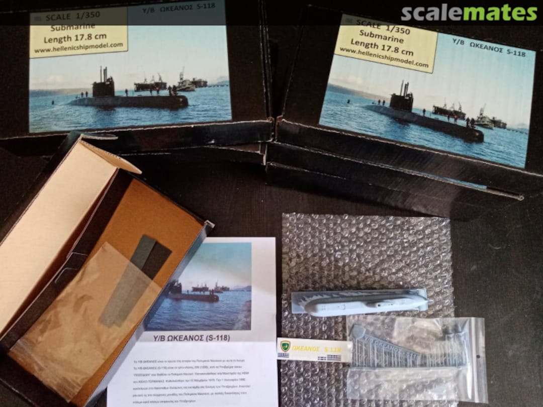 Contents Poseidon Class (Type 209/1200) - HS Okeanos (Ωκεανός) S-118 1YB35001 Hellenic Ship Model Contents Poseidon Class (Type 209/1200) - HS Okeanos (Ωκεανός) S-118 1YB35001 Hellenic Ship Model