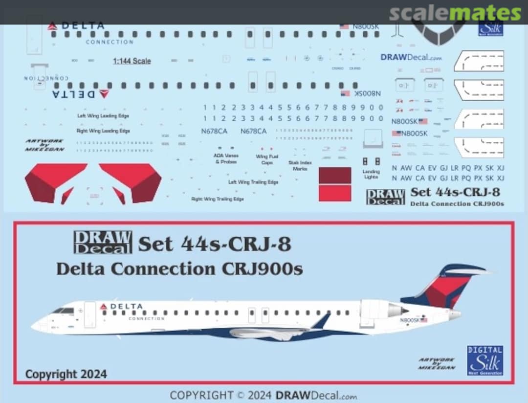 Boxart Delta Connection CRJ900s 44-CRJ-8 Draw Decal Boxart Delta Connection CRJ900s 44-CRJ-8 Draw Decal