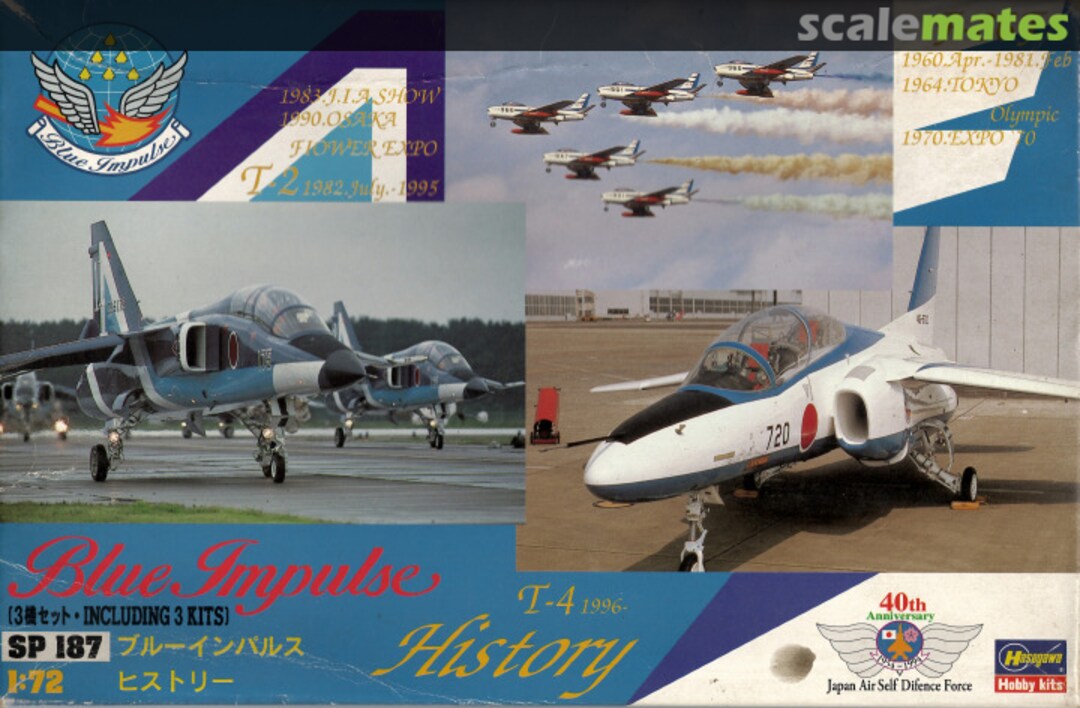 Boxart F-86F Sabre / Mitsubishi T-2 / Kawasaki T-4 Blue Impulse History 51687 Hasegawa Boxart F-86F Sabre / Mitsubishi T-2 / Kawasaki T-4 Blue Impulse History 51687 Hasegawa
