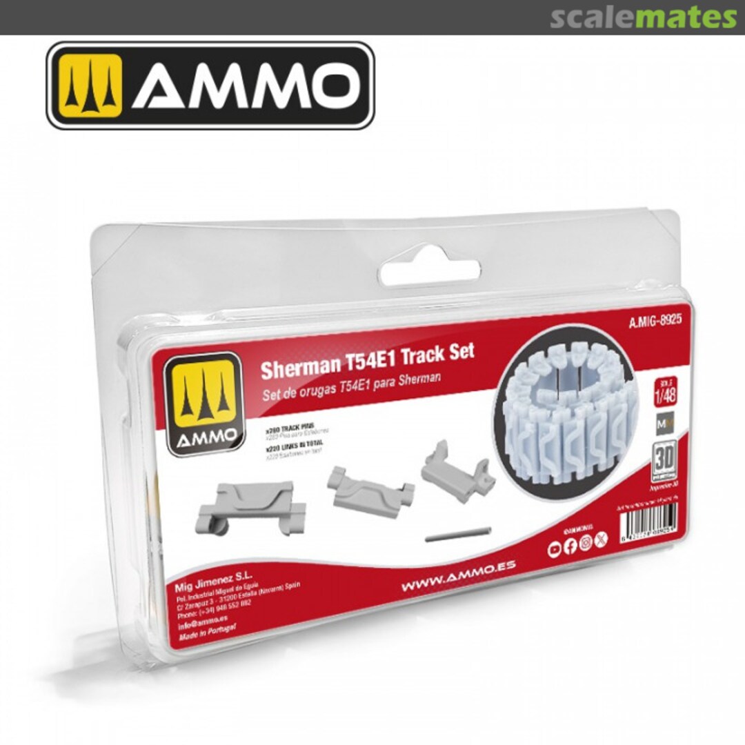 Boxart Sherman T54E1 Tracks Set A.MIG-8925 Ammo by Mig Jimenez Boxart Sherman T54E1 Tracks Set A.MIG-8925 Ammo by Mig Jimenez