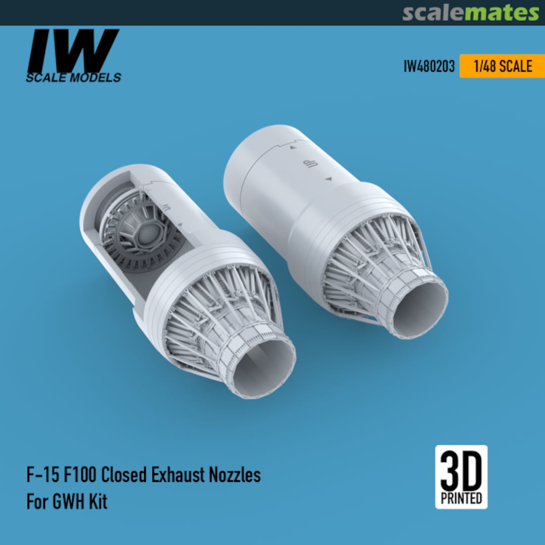 Boxart F-15 F100 Closed Exhaust Nozzles IW480203 IW Scale Models Boxart F-15 F100 Closed Exhaust Nozzles IW480203 IW Scale Models