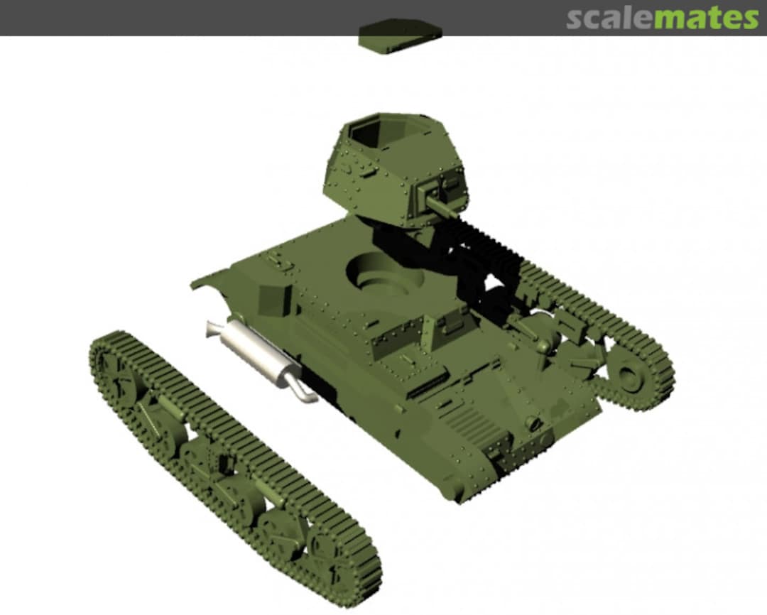 Boxart Light Reconnaissance Tank Renault AMR-33 - open hatch 72011723 EMP3d Boxart Light Reconnaissance Tank Renault AMR-33 - open hatch 72011723 EMP3d