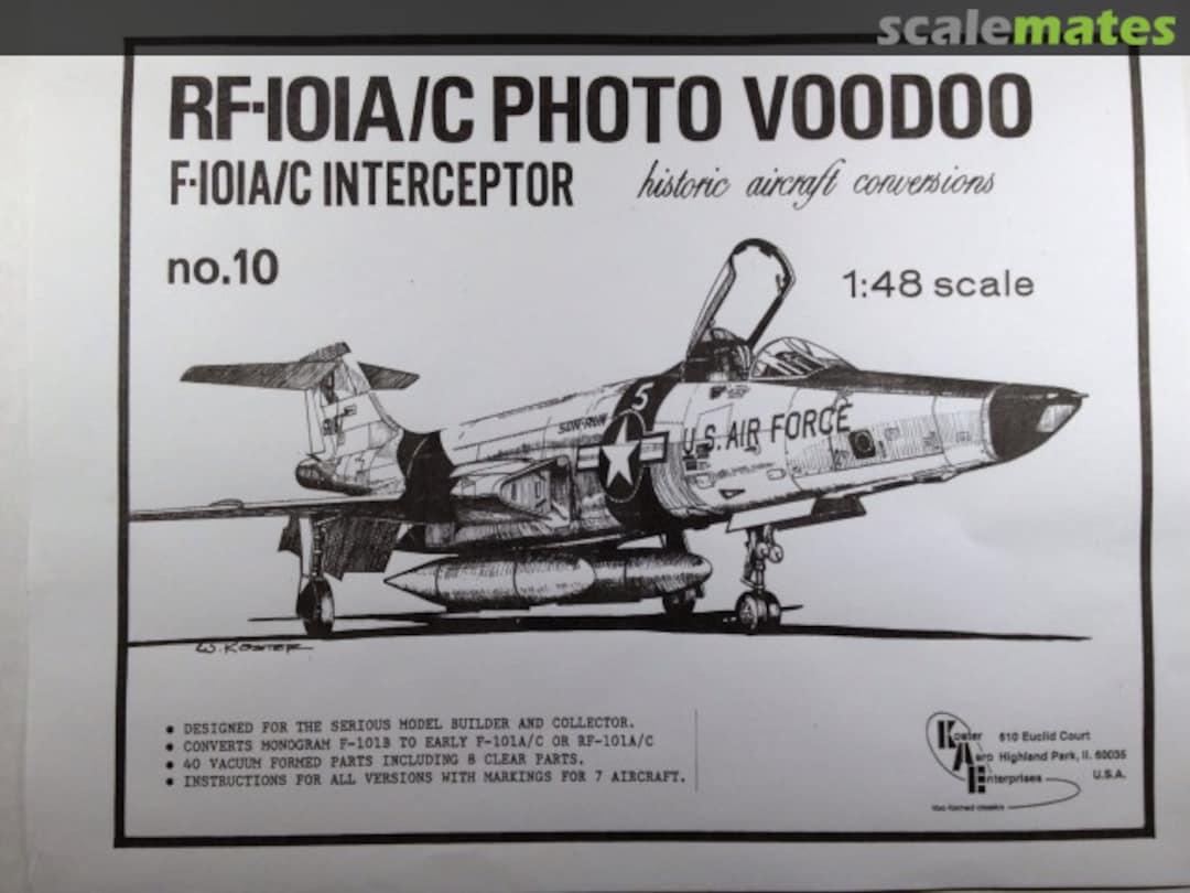 Boxart F-101A/C & RF-101A/C Voodoo 10 Koster Aero Enterprises Boxart F-101A/C & RF-101A/C Voodoo 10 Koster Aero Enterprises