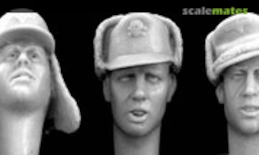 1:35 German Heads w/ Cold weather caps Visors/peaks WWII (Hornet & Wolf HGH13) HGH13