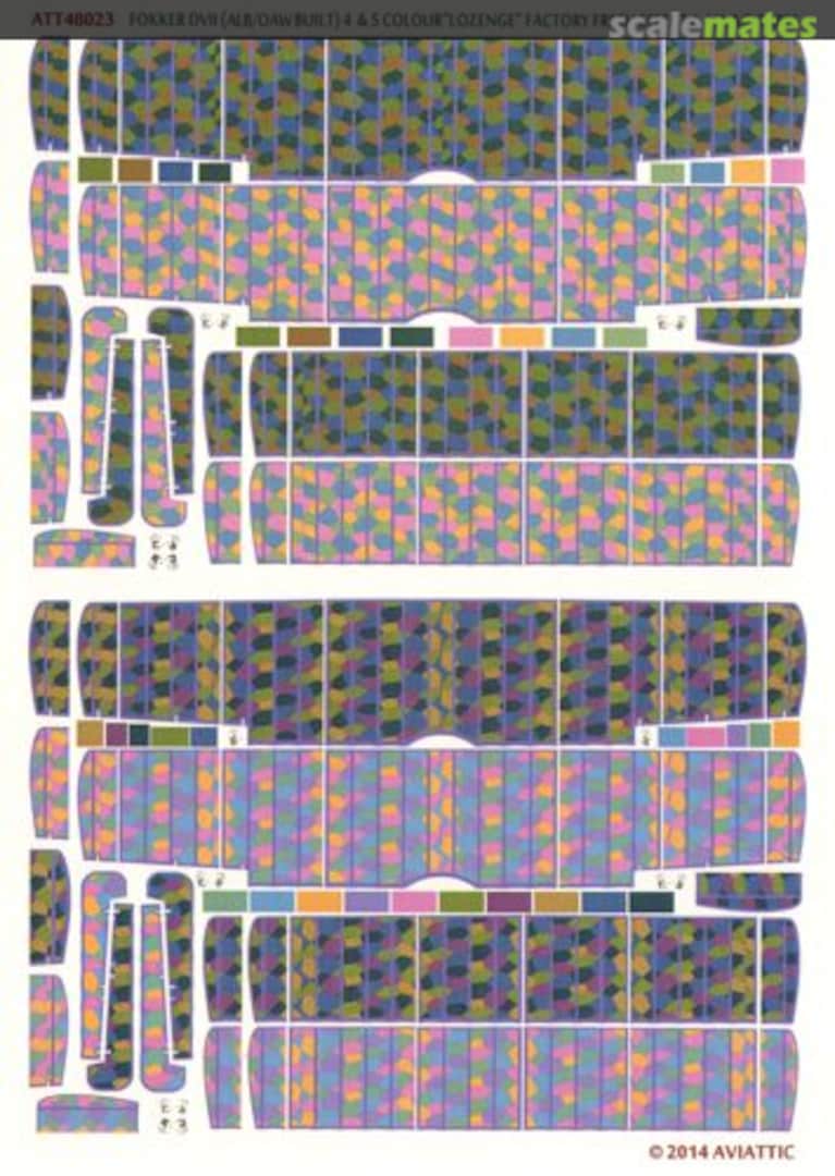 Boxart fokker DVII (alb/oaw built) 4 & 5 colour "lozenge" ATT48023 Aviattic Boxart fokker DVII (alb/oaw built) 4 & 5 colour "lozenge" ATT48023 Aviattic