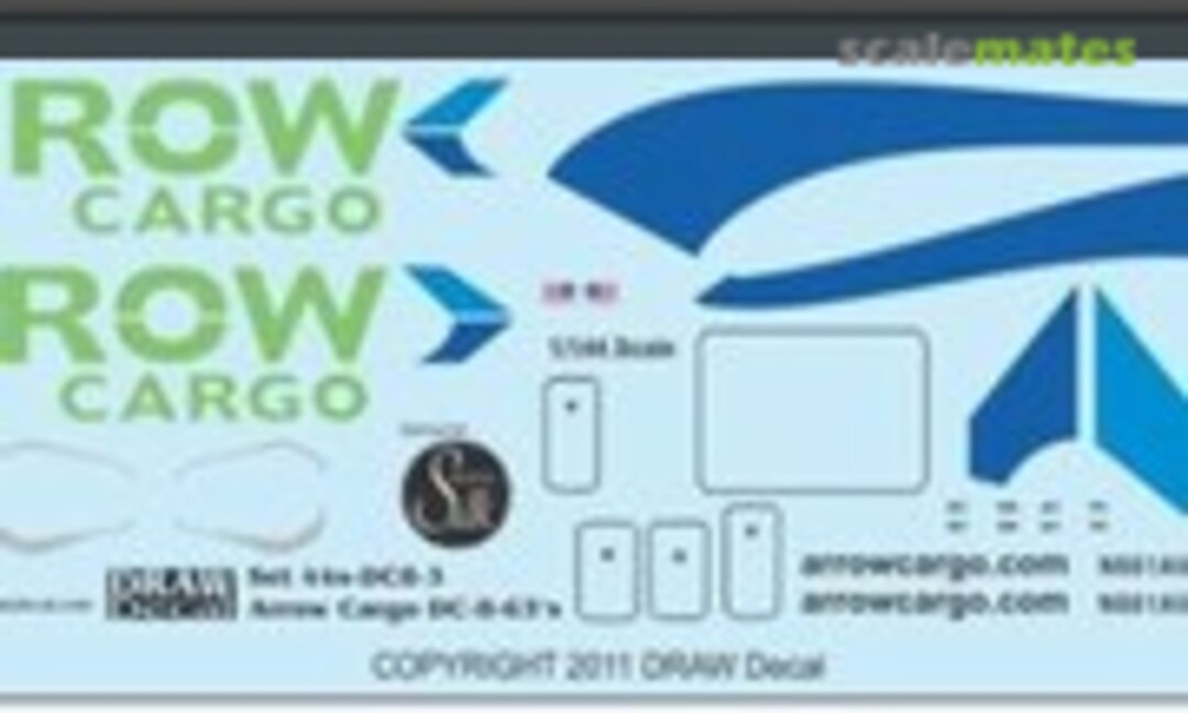 1:144 Douglas DC-8-63F Arrow Air Cargo (Draw Decal 44s-DC8-3) 44s-DC8-3