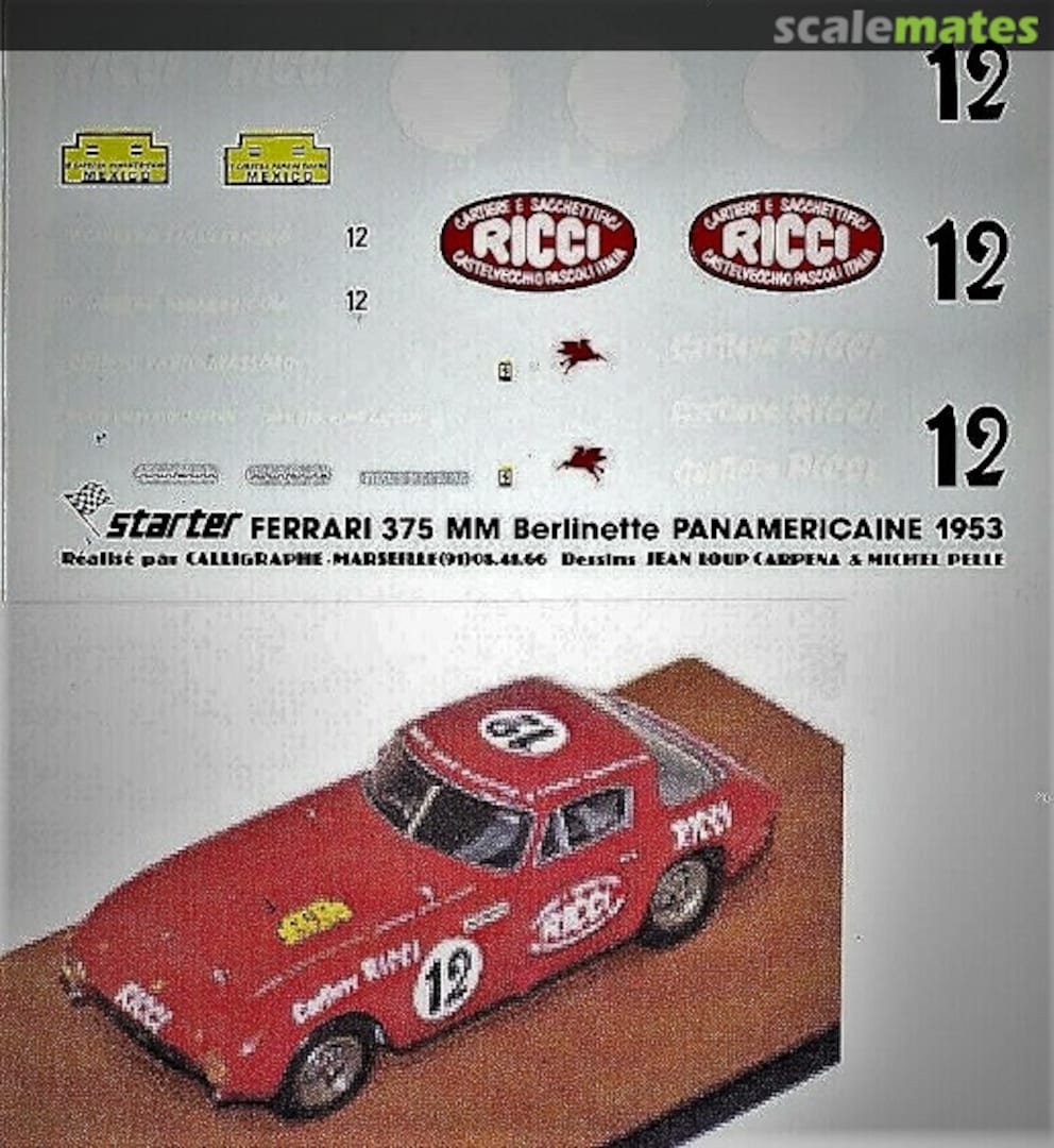 Boxart Ferrari 375 MM #0358AM Guastalla Starter Boxart Ferrari 375 MM #0358AM Guastalla Starter