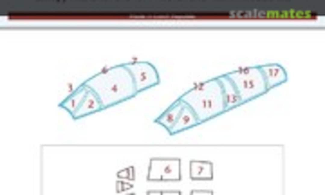 1:144 Canopy Mask: F-104 Starfighter - Revell / Mark I - (Peewit M144026) M144026
