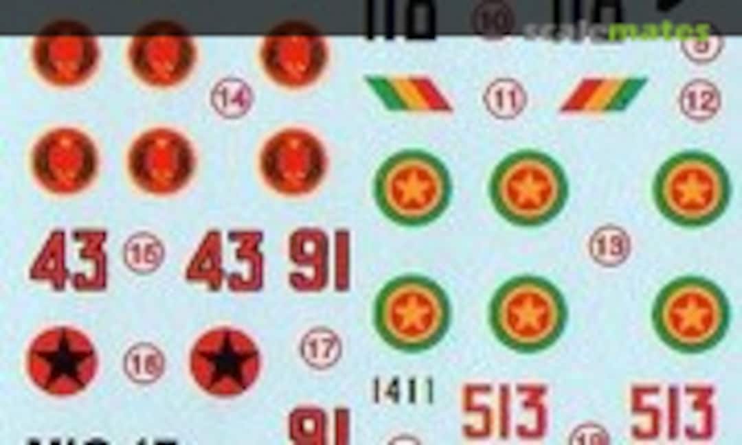 1:144 MiG-17 (Berna Decals BD 144-02) BD 144-02