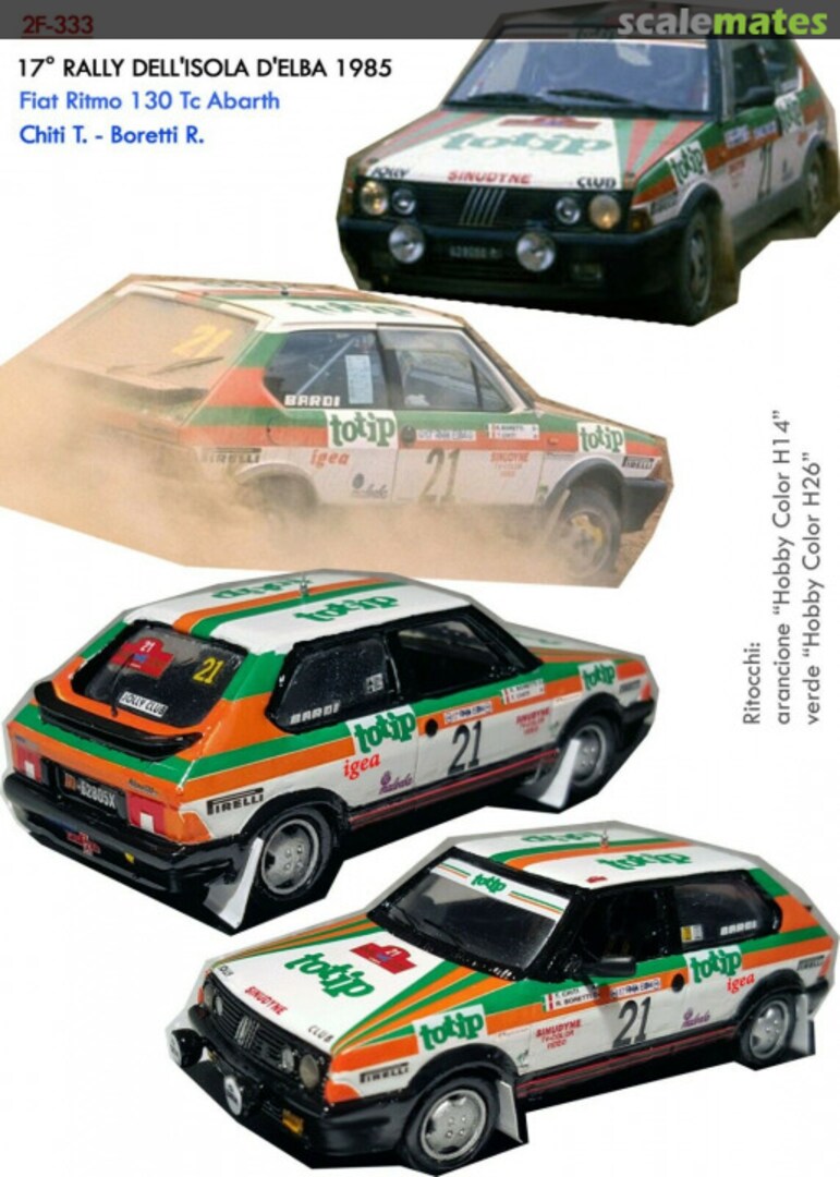 Boxart iat Ritmo Abarth 130 TC [MI 62805X] "totip" 2F-333 Due Effe Models