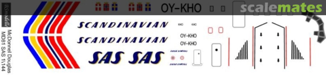 Contents McDonnel Douglas MD81 SAS Classic decals BSM144477 BSmodelle Contents McDonnel Douglas MD81 SAS Classic decals BSM144477 BSmodelle