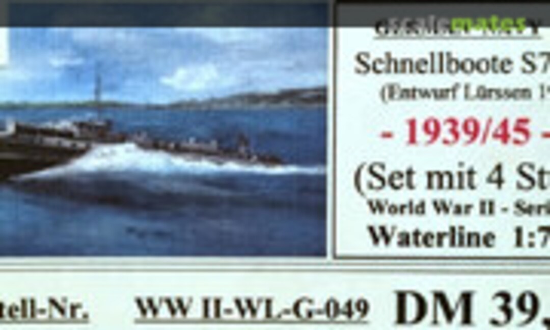 1:700 Schnellboote S7-S10 (Entwurf Lürssen 1933) (Set mit 4 Stuck) (HP-Models WWII-WL-G-049) WWII-WL-G-049
