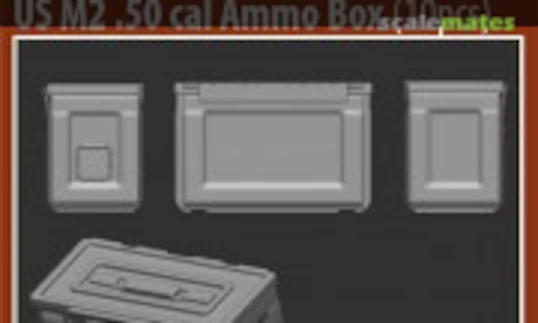 1:72 .50 Cal Ammo Box (Qty 10) (Firma49 A008) A008