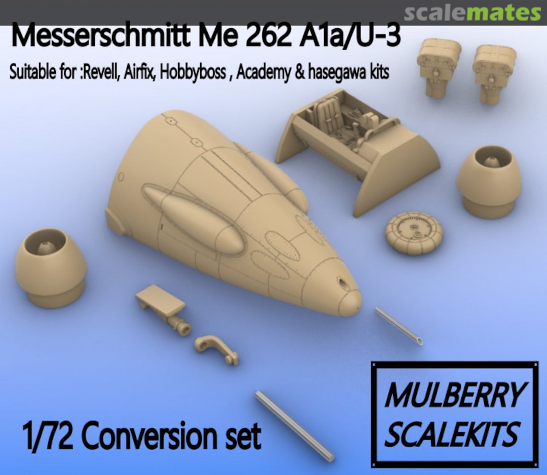 Boxart Messerschmitt Me262 A-1a/U-3 conversion set Mulberry Scalekits Boxart Messerschmitt Me262 A-1a/U-3 conversion set Mulberry Scalekits
