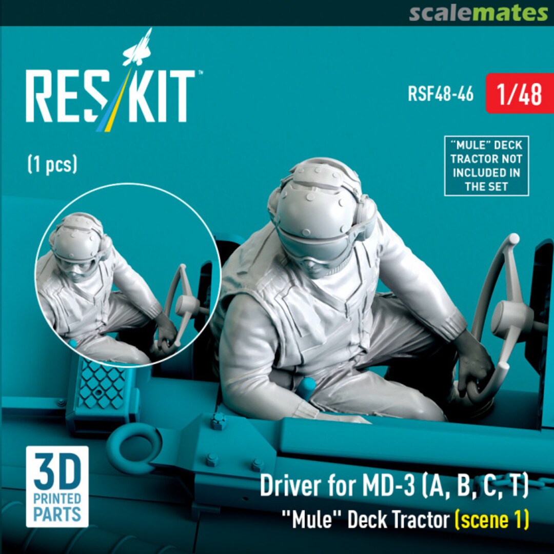 Boxart Driver for MD-3 (A, B, C, T) Mule Deck Tractor (scene 1) (1 pcs) (3D Printed) RSF48-0046 ResKit