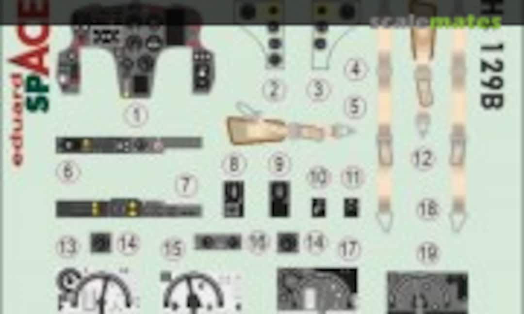 1:48 Henschel Hs 129 B - Cockpit (Eduard 3DL48255) 3DL48255