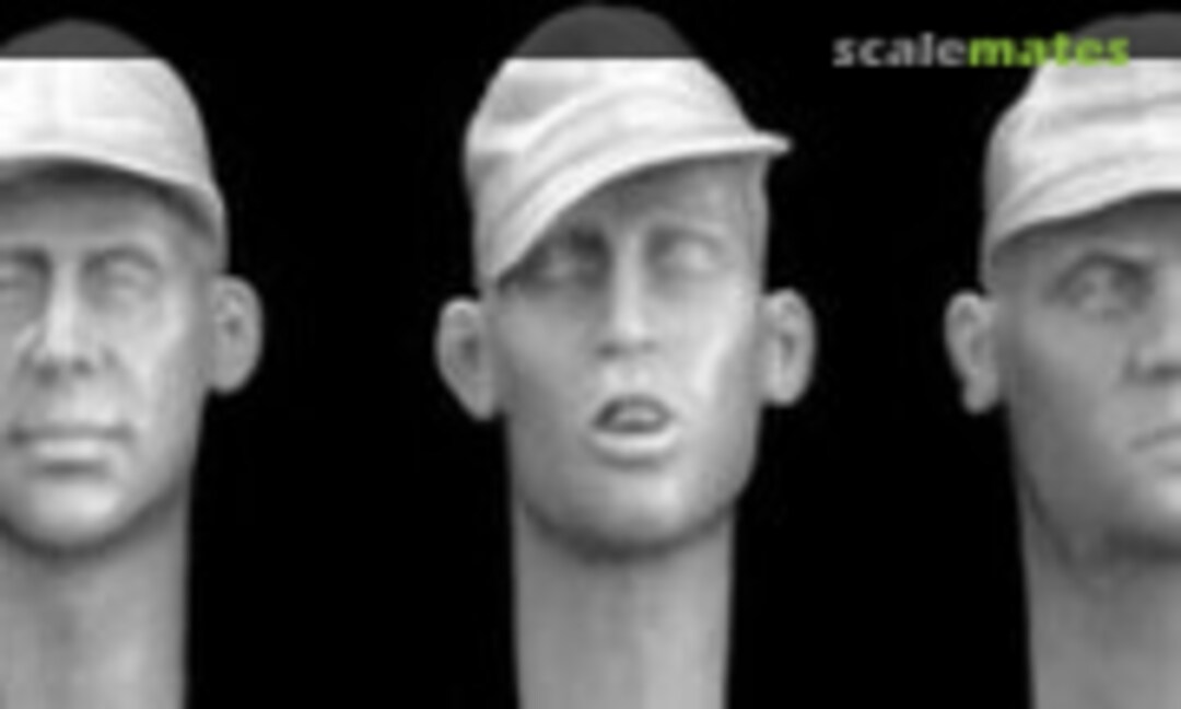 1:35 German Heads w/ 1st Pattern SS Camouflage peaked Soft Cap (Hornet & Wolf HGH14) HGH14