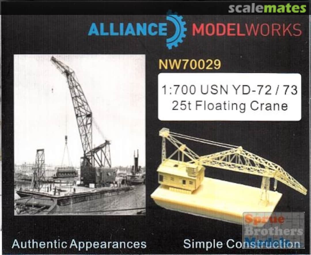 Boxart USN YD-72 / 73 25t Floating Crane NW70029 Alliance Model Works Boxart USN YD-72 / 73 25t Floating Crane NW70029 Alliance Model Works