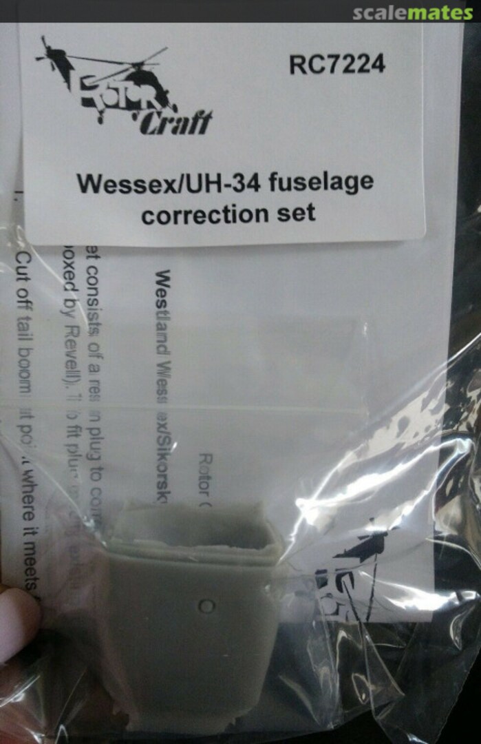 Boxart Wessex/UH-34 fuselage correction set 7224 ROTORcraft Boxart Wessex/UH-34 fuselage correction set 7224 ROTORcraft