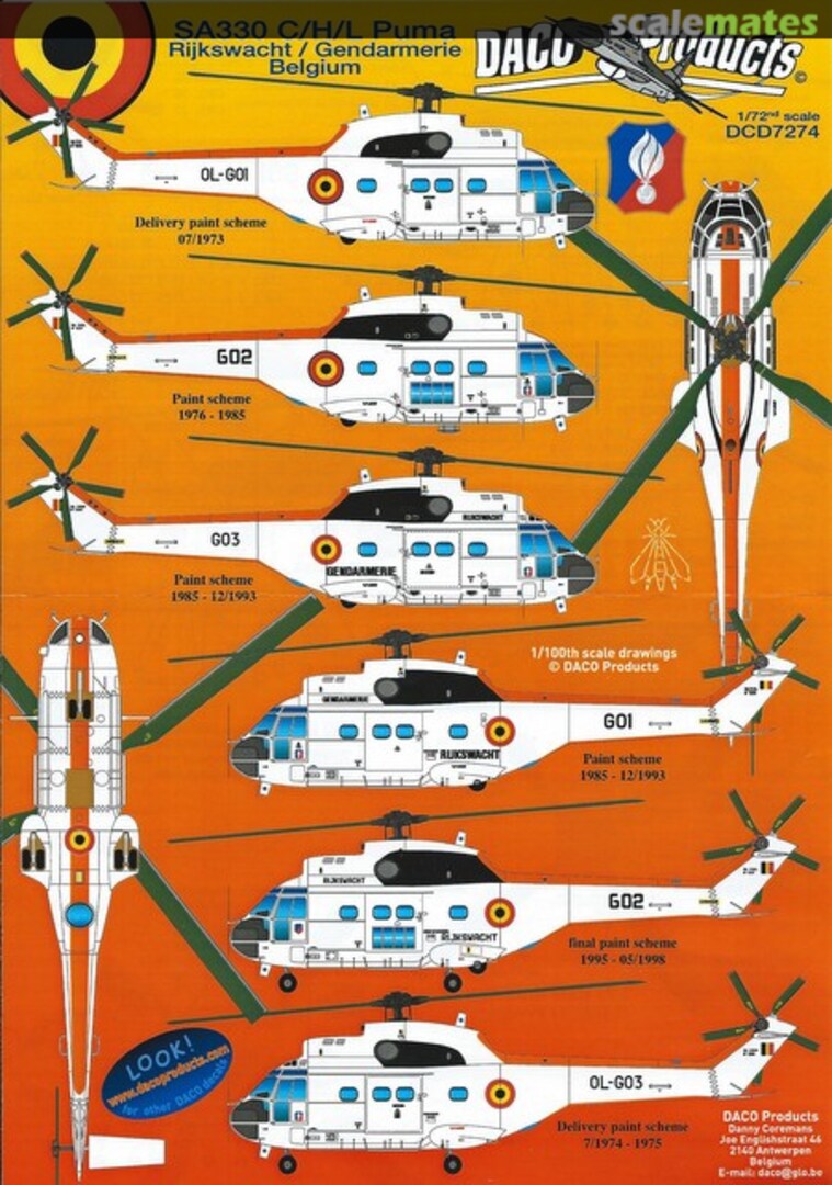 Boxart SA.330C/H/L Puma DCD7274 Daco Products