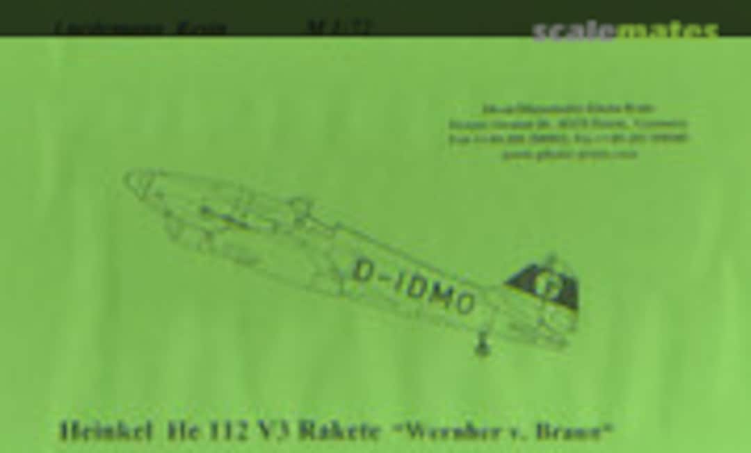 Heinkel He 112 V3 Rakete &quot;Wernher v. Braun&quot; (Lüdemann-Modellbau )