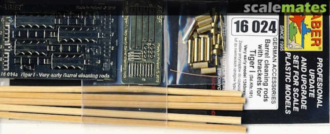 Boxart Barrel cleaning rods with brackets for Tiger I 16024 Aber Boxart Barrel cleaning rods with brackets for Tiger I 16024 Aber