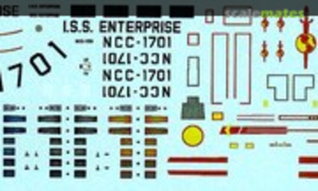 1:1600 U.S.S. Enterprise Decals (JBOT Decals 08-81-1600) 08-81-1600