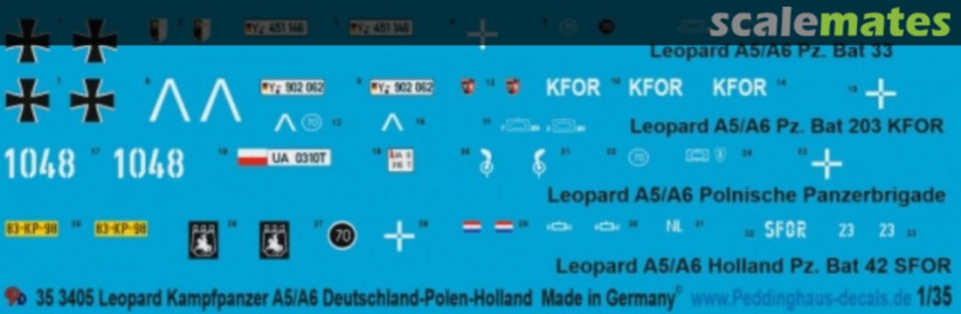 Boxart Leopard Kampfpanzer A5/A6 35 3405 Peddinghaus-Decals Boxart Leopard Kampfpanzer A5/A6 35 3405 Peddinghaus-Decals