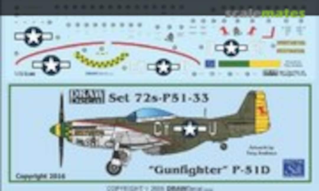 1:72 P-51D “Gunfighter” (Draw Decal 72-P51-33) 72-P51-33