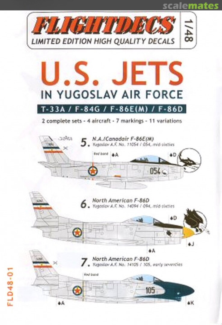 Boxart US Jets in Yugoslav Air Force FLD48-01 FlightDecs