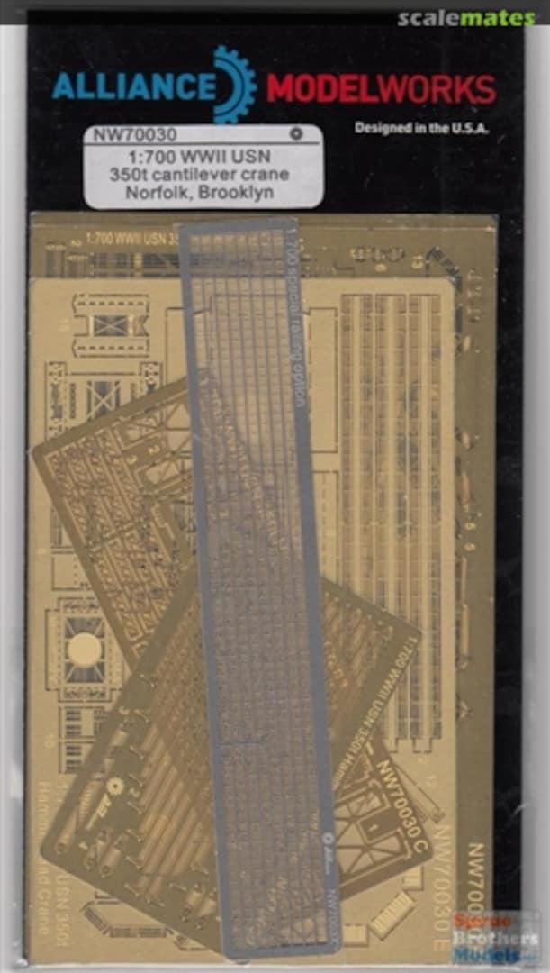 Boxart WW2 USN 350-ton Cantilever Crane NW70030 Alliance Model Works Boxart WW2 USN 350-ton Cantilever Crane NW70030 Alliance Model Works