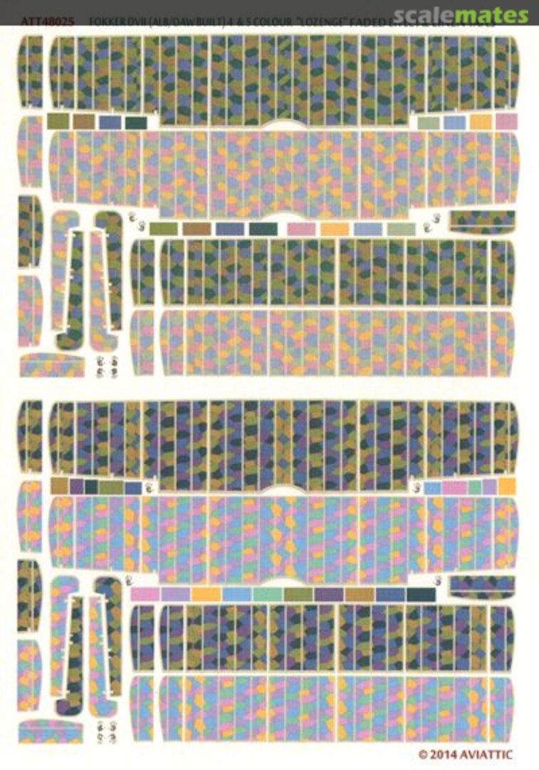 Boxart fokker DVII (alb/oaw built) 4 & 5 colour "lozenge" ATT48025 Aviattic Boxart fokker DVII (alb/oaw built) 4 & 5 colour "lozenge" ATT48025 Aviattic