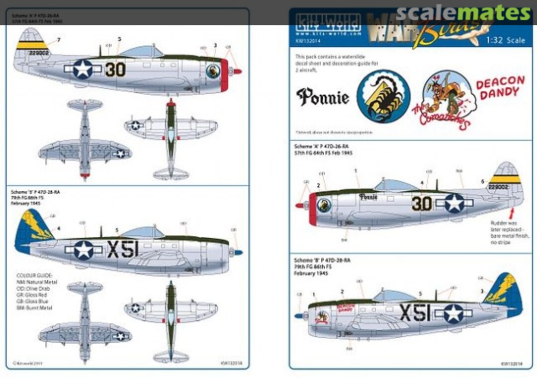 Boxart P-47D Thunderbolts KW132014 Kits-World