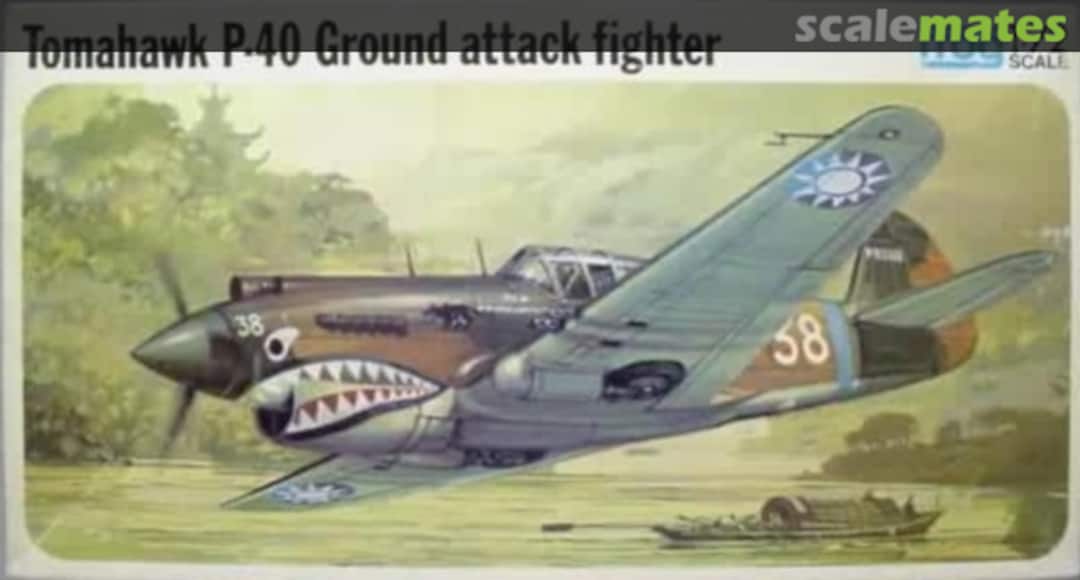 Boxart Tomahawk P-40 Ground attack fighter F428 FROG Boxart Tomahawk P-40 Ground attack fighter F428 FROG
