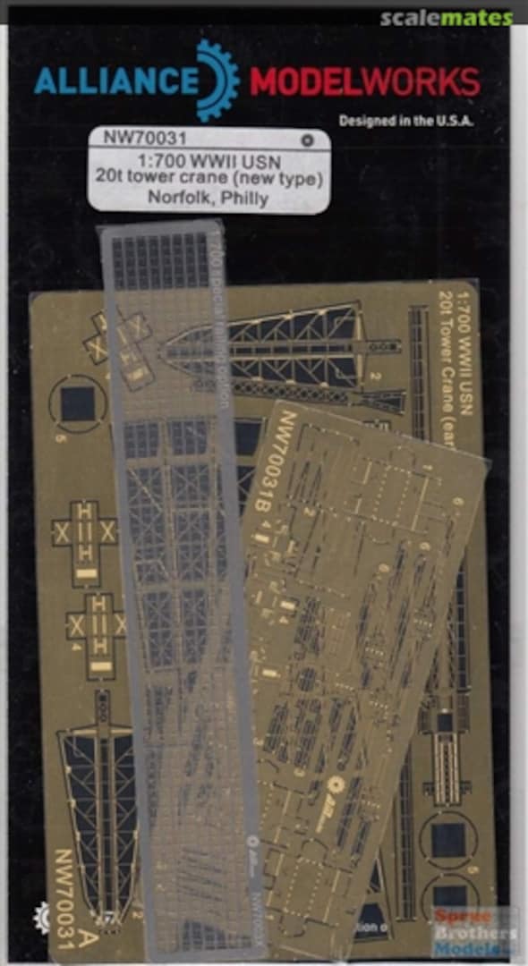 Boxart WW2 USN 20-ton Tower Crane (New type) NW70031 Alliance Model Works