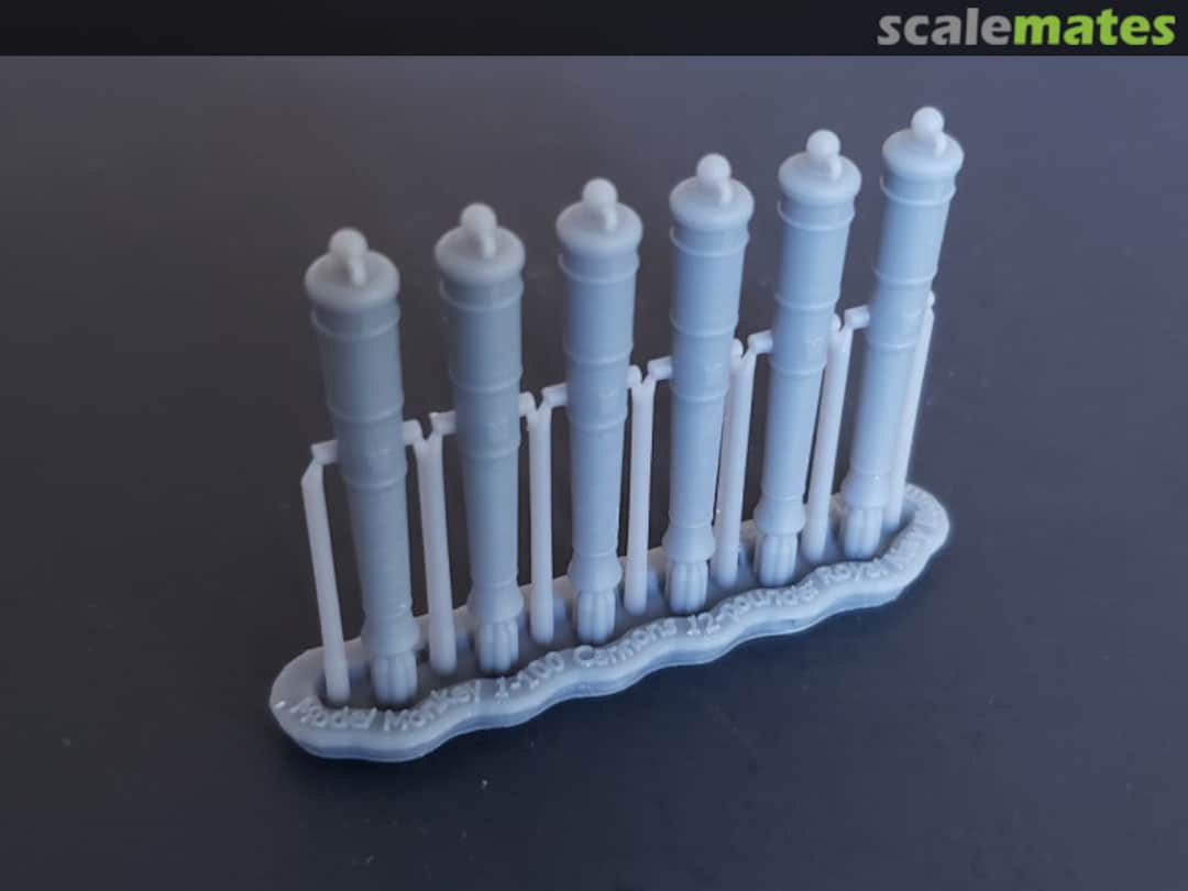 Boxart Royal Navy 12-pounder Cannons, Blomefield 9 foot long-pattern 100-cannons12#RN-long Model Monkey