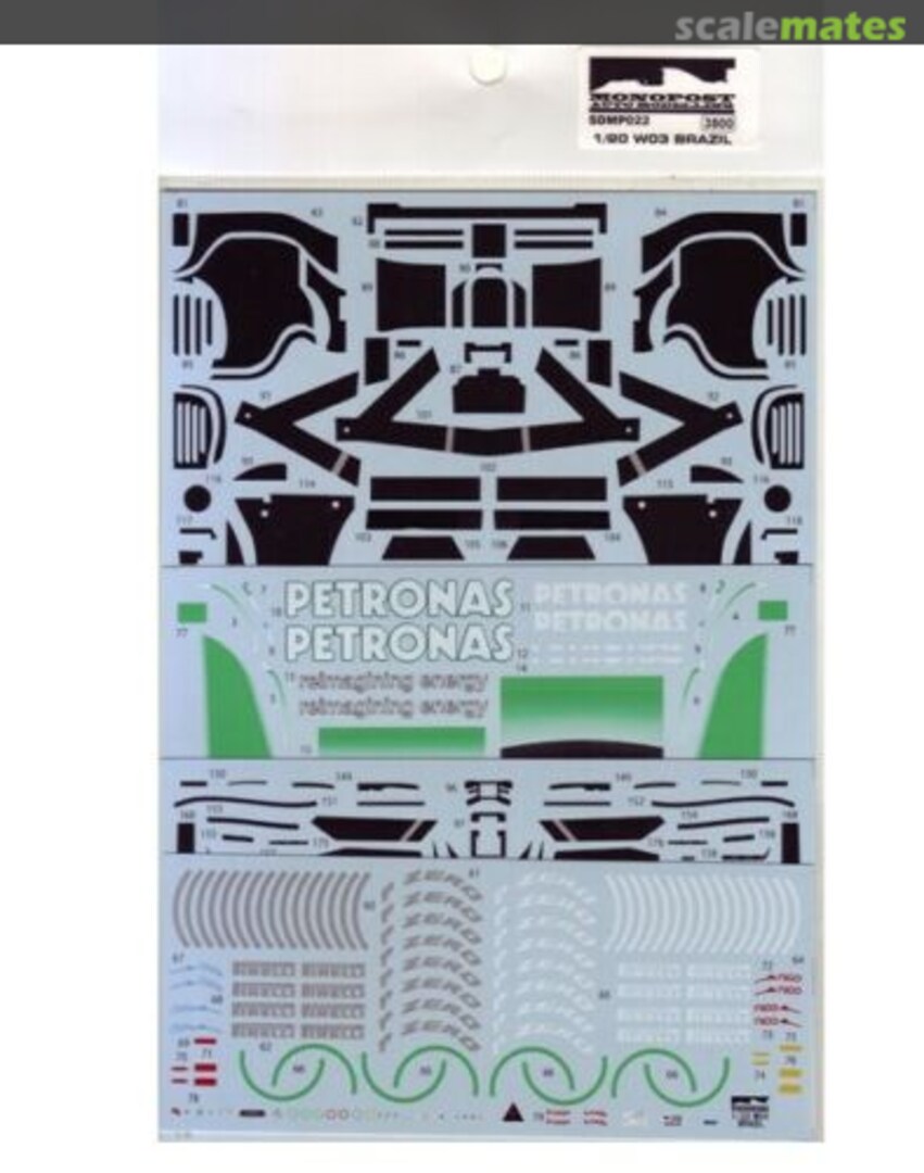 Boxart W03 Brazilian GP 2012 - Spare Decal for MP022 MONOPOST SDMP022 Monopost