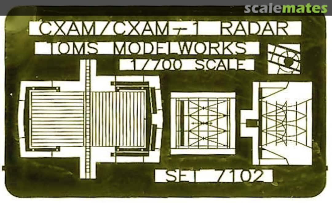 Boxart Photo Etch CXAM/CXAM-1 Radar antennas 7102 Tom's Modelworks Boxart Photo Etch CXAM/CXAM-1 Radar antennas 7102 Tom's Modelworks