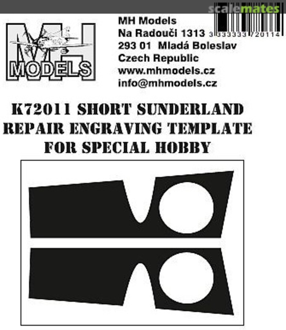 Boxart Short Sunderland Repair Engraving Template K72011 MH Models Boxart Short Sunderland Repair Engraving Template K72011 MH Models