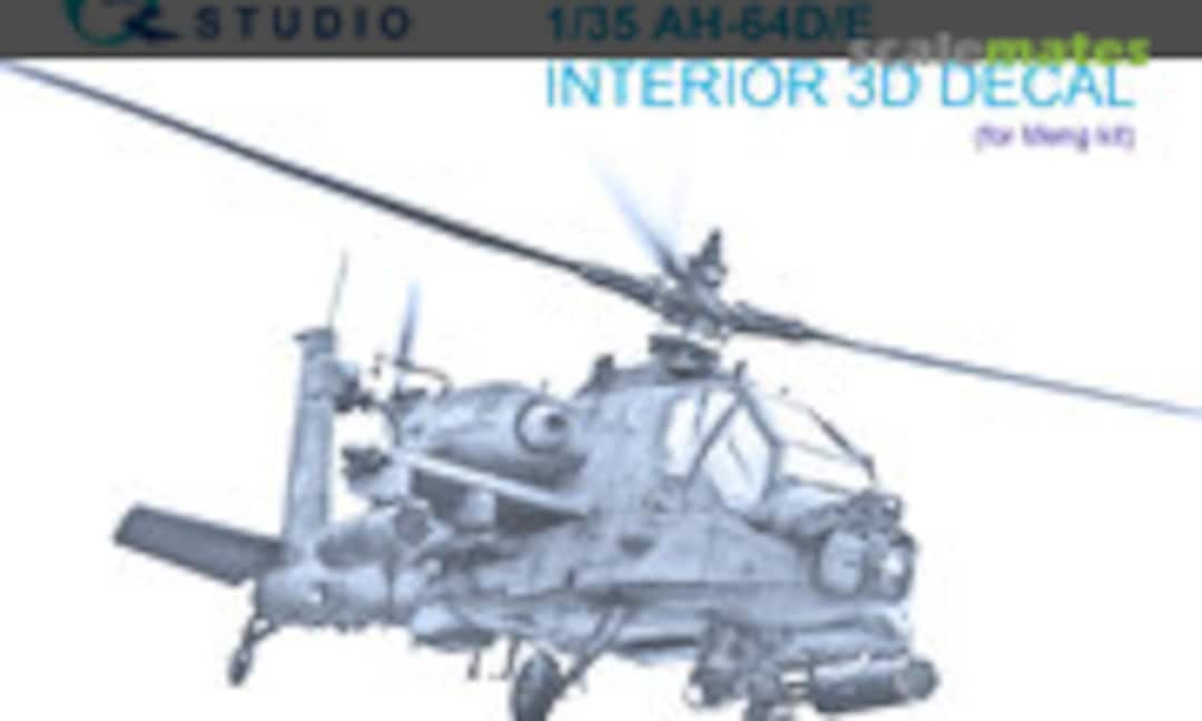 1:35 AH-64D/E interior 3D decals (small version) (Quinta Studio QDS-35073) QDS-35073