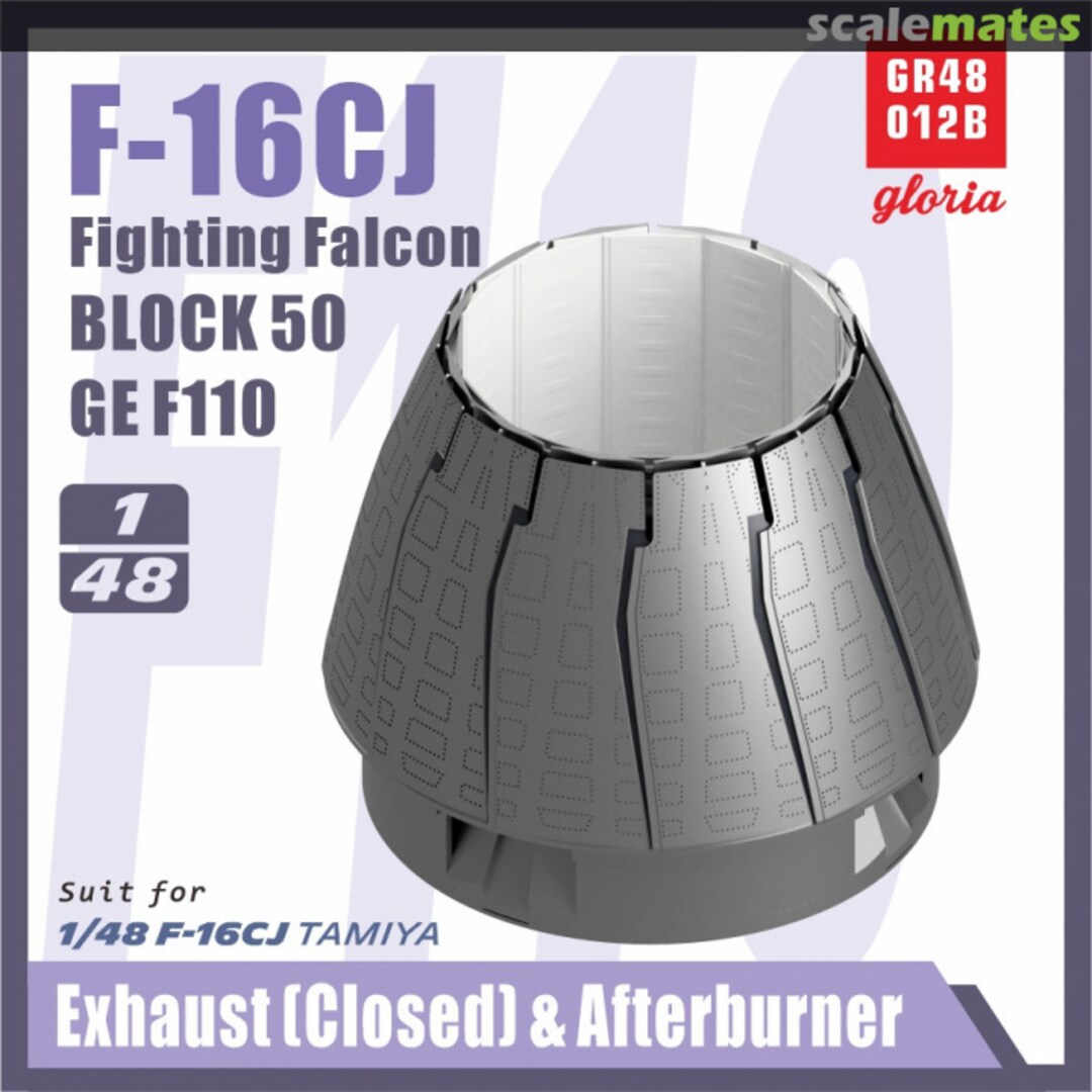 Boxart F-16CJ Fighting Falcon F110-GE Exhaust Nozzle/Afterburner Closed State (for Tamiya) GR48012B Gloria Model Boxart F-16CJ Fighting Falcon F110-GE Exhaust Nozzle/Afterburner Closed State (for Tamiya) GR48012B Gloria Model