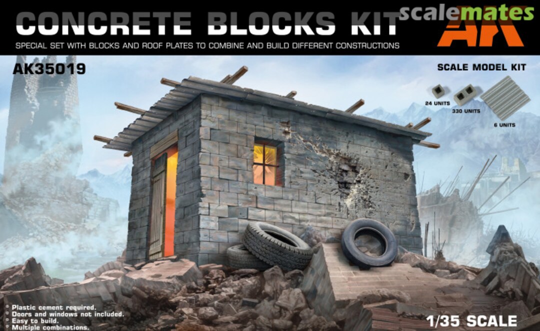 Boxart Concrete Blocks Kit AK35019 AK Interactive Boxart Concrete Blocks Kit AK35019 AK Interactive
