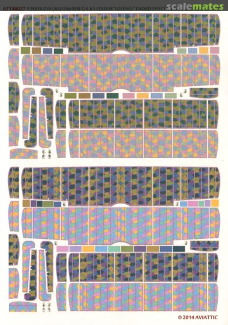 Boxart fokker DVII (alb/oaw built) 4 & 5 colour "lozenge" ATT48027 Aviattic Boxart fokker DVII (alb/oaw built) 4 & 5 colour "lozenge" ATT48027 Aviattic