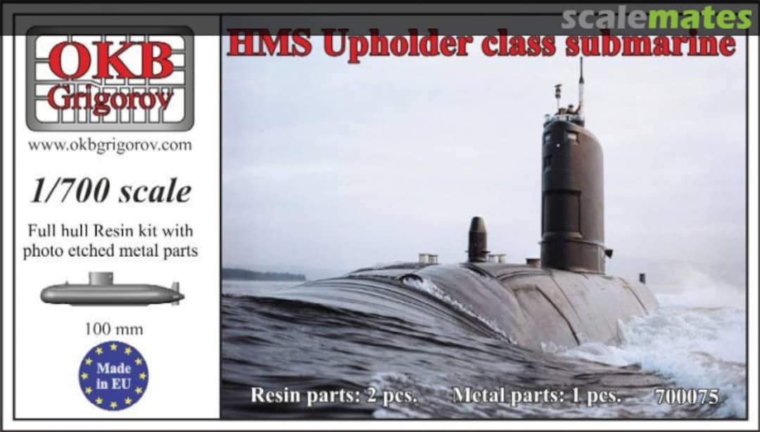 Boxart HMS Upholder class submarine 700075 OKB Grigorov Boxart HMS Upholder class submarine 700075 OKB Grigorov