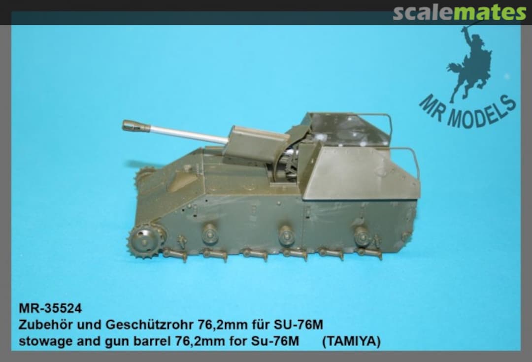 Boxart stowage and gun barrel 76,2mm for Su-76M MR-35524 MR Modellbau Boxart stowage and gun barrel 76,2mm for Su-76M MR-35524 MR Modellbau